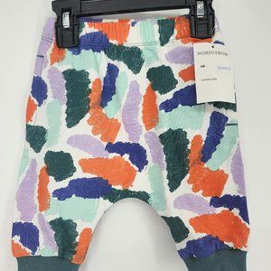 Open Edit Babies' Elastic Waist Pull On Printed Jogger Pants Multicolor 6M NWT